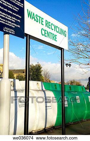 Europe, UK, England, Bath, recycling depot View Large Photo Image Picture - Europe, UK, England, Bath, recycling depot. Fotosearch