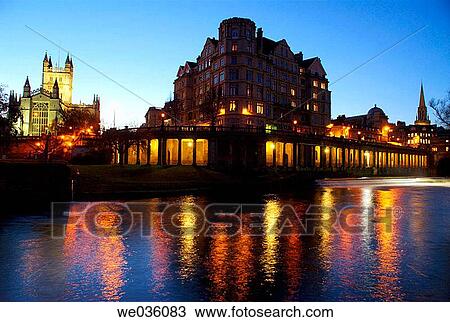 Europe, UK, England, Bath spa, abbey and river at dusk View Large Photo Image Stock Image - Europe, UK, England, Bath spa, abbey and river at dusk. Fotosearch
