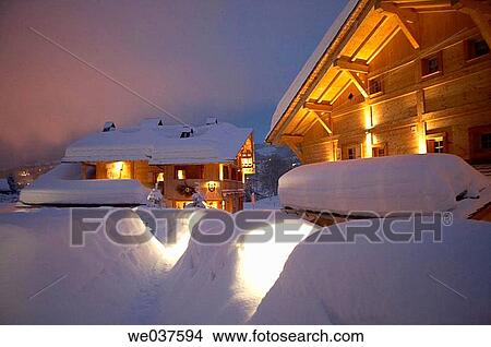 evening, house, light, night View Large Photo Image Picture - evening, house, light, night. Fotosearch