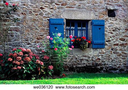 Fa? ade of typical house. Rhuys, Brittany, France View Large Photo Image Stock Image - Fa? ade of typical house. Rhuys, Brittany, France. Fotosearch
