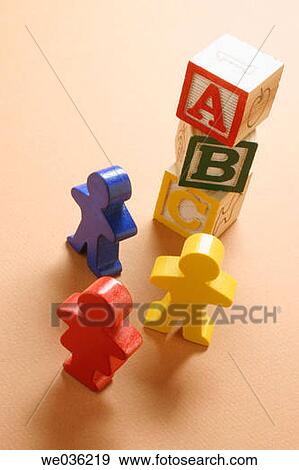 Figures and alphabet cubes View Large Photo Image Stock Photo - Figures and alphabet cubes. Fotosearch