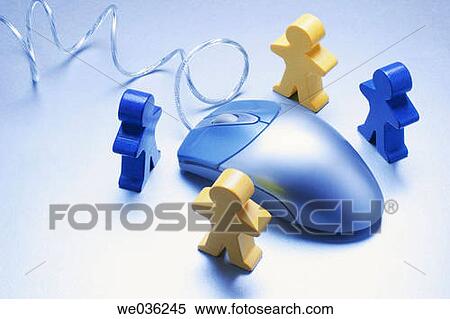 Figures and computer mouse View Large Photo Image Stock Photography - Figures and computer mouse. Fotosearch