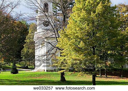 Stock Photo - First Congregational Church in downtown, Williamstown. Massachusetts, USA. Fotosearch