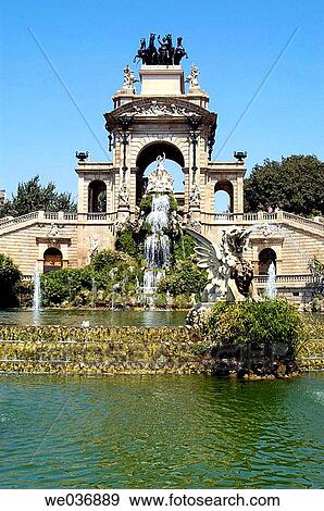 Fountain. Ciutadella Park. Barcelona. Catalunya. Spain. View Large Photo Image Stock Photo - Fountain. Ciutadella Park. Barcelona. Catalunya. Spain.. Fotosearch