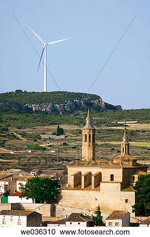 Fuendetodos and wind mill. Fuendetodos. Zaragoza province. Arag? n. Spain. View Large Photo Image Stock Image - Fuendetodos and wind mill. Fuendetodos. Zaragoza province. Arag? n. Spain.. Fotosearch