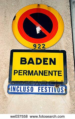 Garage Entrance sign. Zaragoza. Spain. View Large Photo Image Stock Photo - Garage Entrance sign. Zaragoza. Spain.. Fotosearch