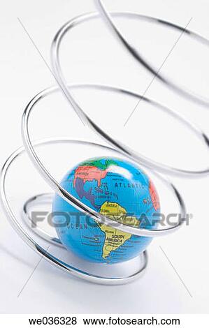 Globe and spiral View Large Photo Image Stock Photo - Globe and spiral. Fotosearch