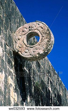 Goal at ball game court, Mayan ruins of Chich? n Itzß. Yucatan, Mexico View Large Photo Image Stock Image - Goal at ball game court, Mayan ruins of Chich? n Itzß. Yucatan, Mexico. Fotosearch
