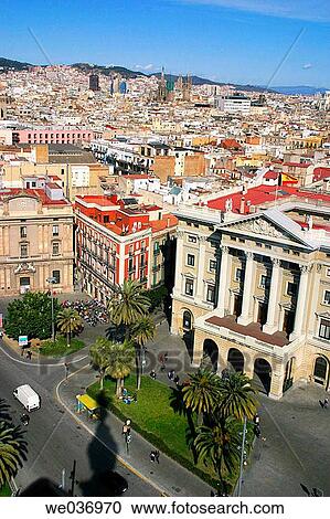 Gobierno militar. Aerial view. Barcelona. Catalonia. Spain. View Large Photo Image Stock Image - Gobierno militar. Aerial view. Barcelona. Catalonia. Spain.. Fotosearch