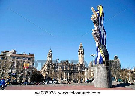 ? Head? by Roy Lichtenstein (1992). Port Vell. Barcelona. Catalonia. Spain View Large Photo Image Stock Photo - ? Head? by Roy Lichtenstein (1992). Port Vell. Barcelona. Catalonia. Spain. Fotosearch