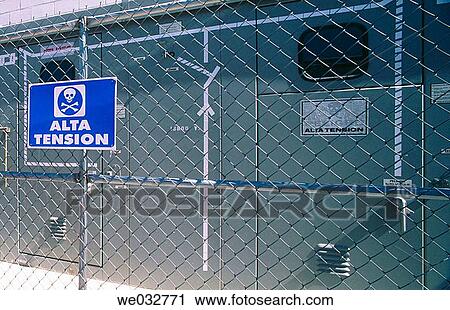 High tension danger sign. Mexico View Large Photo Image Stock Image - High tension danger sign. Mexico. Fotosearch