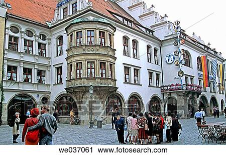 Stock Image - Hofbr? uhaus, Munich's most popular pub with one of Munich Æs oldest breweries. Munich. Bavaria. Germany. Fotosearch