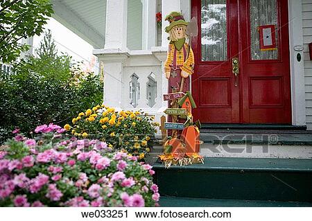 House with fall season decoration, Stockbridge. Berkshires, Massachusetts, USA View Large Photo Image Stock Image - House with fall season decoration, Stockbridge. Berkshires, Massachusetts, USA. Fotosearch