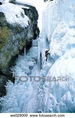 Ice Climbing, Alberta, Canada View Large Photo Image Stock Photo - Ice Climbing, Alberta, Canada. Fotosearch