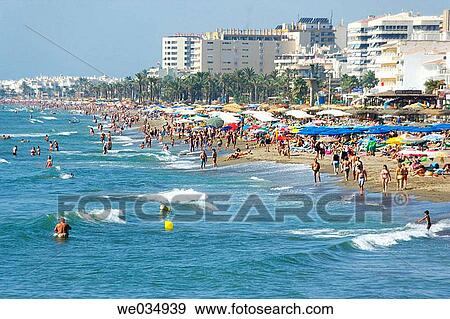 Stock Photo - La Carihuela, Torremolinos, Costa del Sol, Malaga Province, Spain. Fotosearch