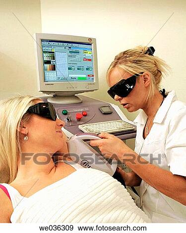 Laser skin treatment View Large Photo Image Stock Photo - Laser skin treatment. Fotosearch