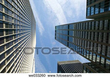 Looking up at skyscrapers, New York City. USA View Large Photo Image Stock Image - Looking up at skyscrapers, New York City. USA. Fotosearch