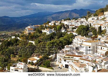Luxury houses and village houses. Mijas, Malaga province, Costa del Sol, Spain View Large Photo Image Picture - Luxury houses and village houses. Mijas, Malaga province, Costa del Sol, Spain. Fotosearch