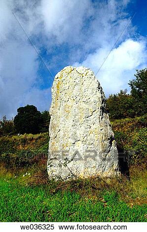 Stock Photography - Merli menhir (Merlli). Isßbena valley. Pirineo Aragon? s. Huesca province. Spain.. Fotosearch