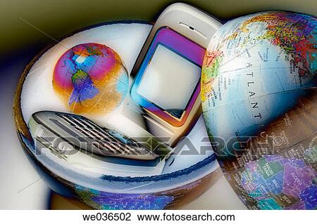 Mobile phone and globe View Large Photo Image Stock Image - Mobile phone and globe. Fotosearch