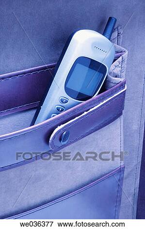 Mobile phone in briefcase View Large Photo Image Stock Photo - Mobile phone in briefcase. Fotosearch