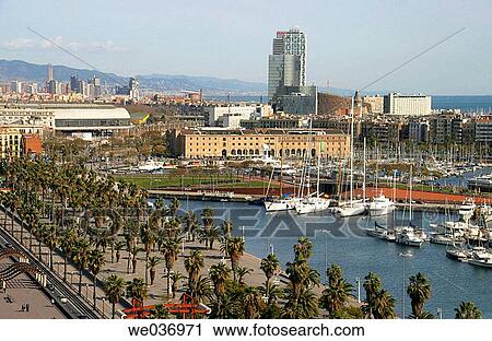 Stock Image - Moll de la Fusta. Port vell. Barcelona. Catalonia. Spain. Fotosearch