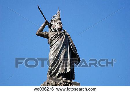 Stock Photograph - Monument to Cuauhtemoc in Avenida de la Reforma. Mexico City, Mexico. Fotosearch