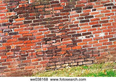 Old brick wall and lawn View Large Photo Image Stock Photo - Old brick wall and lawn. Fotosearch