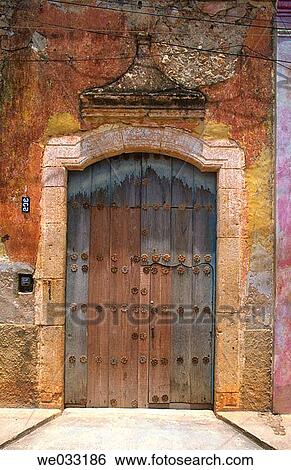 Old door. Yucatßn, Mexico View Large Photo Image Stock Photograph - Old door. Yucatßn, Mexico. Fotosearch