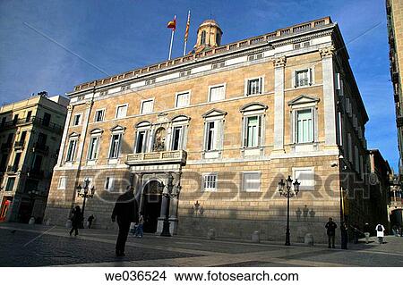 Palau de la Generalitat, by Pere Blai. Pla? a de Sant Jaume. Barcelona. Catalonia. Spain View Large Photo Image Picture - Palau de la Generalitat, by Pere Blai. Pla? a de Sant Jaume. Barcelona. Catalonia. Spain. Fotosearch