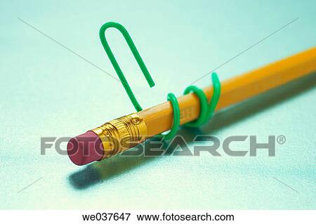 Pencil and paper clip View Large Photo Image Stock Photo - Pencil and paper clip. Fotosearch