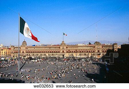 Plaza de la Constituci? n (the Z? calo), Mexico City. Mexico D. F., Mexico View Large Photo Image Stock Image - Plaza de la Constituci? n (the Z? calo), Mexico City. Mexico D. F., Mexico. Fotosearch