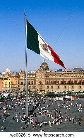 Plaza de la Constituci? n (the Z? calo), Mexico City. Mexico D. F., Mexico View Large Photo Image Stock Photography - Plaza de la Constituci? n (the Z? calo), Mexico City. Mexico D. F., Mexico. Fotosearch