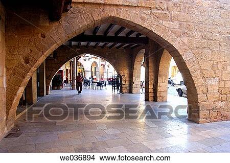 Plaza Mayor. Montblanc. Tarragona. Catalunya. Spain View Large Photo Image Picture - Plaza Mayor. Montblanc. Tarragona. Catalunya. Spain. Fotosearch