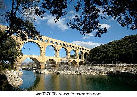 Pont du Gard, Roman aqueduct. Provence, France View Large Photo Image Stock Photo - Pont du Gard, Roman aqueduct. Provence, France. Fotosearch