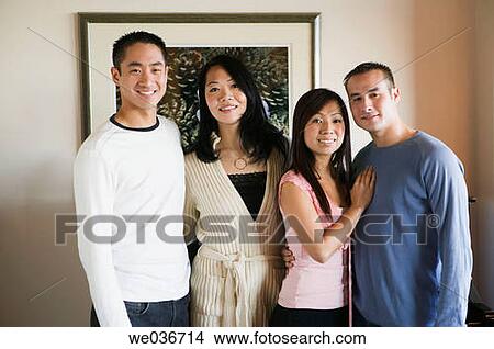 Portrait of two Asian couples View Large Photo Image Picture - Portrait of two Asian couples. Fotosearch