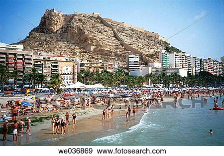 Postiguet beach, Alicante. Comunidad Valenciana, Spain View Large Photo Image Stock Photo - Postiguet beach, Alicante. Comunidad Valenciana, Spain. Fotosearch