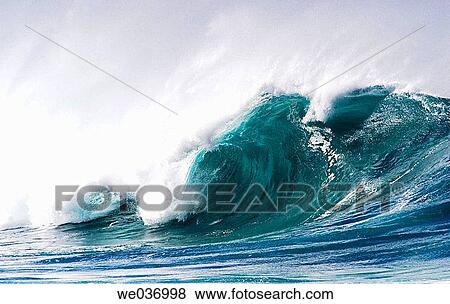 Powerful ocean wave, Oahu. Hawaii, USA View Large Photo Image Stock Photo - Powerful ocean wave, Oahu. Hawaii, USA. Fotosearch