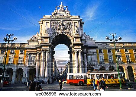 Pra? a do Commercio, Lisbon, Portugal View Large Photo Image Stock Photograph - Pra? a do Commercio, Lisbon, Portugal. Fotosearch