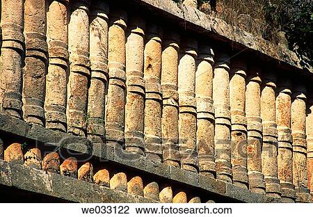 Stock Image - Puuc-style Mayan ruins at Sayil. Yucatan, Mexico. Fotosearch