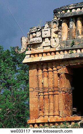 Stock Photo - Puuc-style Mayan ruins at Sayil. Yucatan, Mexico. Fotosearch