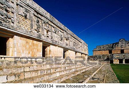 Puuc-style Mayan ruins, Uxmal. Yucatan, Mexico View Large Photo Image Picture - Puuc-style Mayan ruins, Uxmal. Yucatan, Mexico. Fotosearch