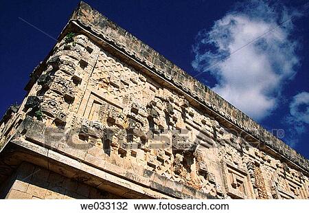 Puuc-style Mayan ruins, Uxmal. Yucatan, Mexico View Large Photo Image Stock Image - Puuc-style Mayan ruins, Uxmal. Yucatan, Mexico. Fotosearch