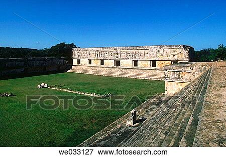 Puuc-style Mayan ruins, Uxmal. Yucatan, Mexico View Large Photo Image Stock Photo - Puuc-style Mayan ruins, Uxmal. Yucatan, Mexico. Fotosearch