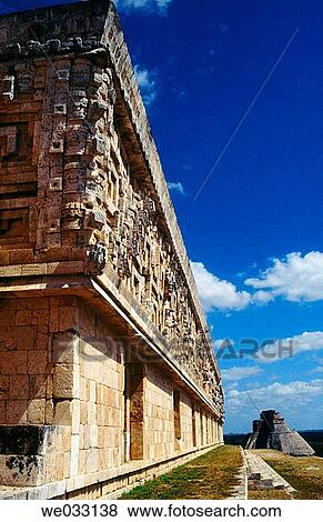 Puuc-style Mayan ruins, Uxmal. Yucatan, Mexico View Large Photo Image Stock Photo - Puuc-style Mayan ruins, Uxmal. Yucatan, Mexico. Fotosearch