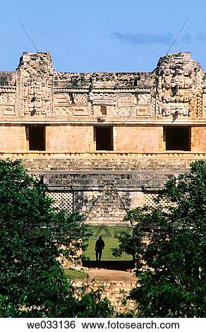 Stock Photograph - Puuc-style Mayan ruins, Uxmal. Yucatan, Mexico. Fotosearch