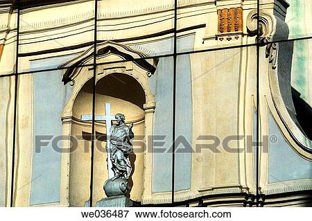 Reflection of the Stiftskirche in an office building on the Stiftsgasse Vienna Austria Europe View Large Photo Image Stock Photo - Reflection of the Stiftskirche in an office building on the Stiftsgasse Vienna Austria Europe. Fotosearch