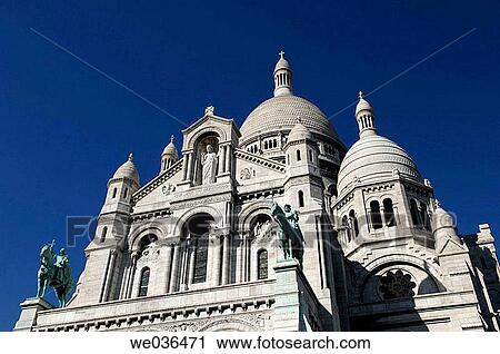 Stock Image - Sacre Coeur on Montmartre Paris France Europe. Fotosearch
