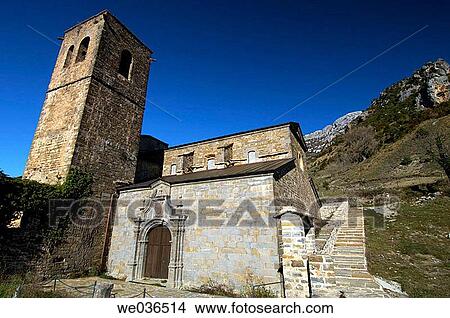 San Victorißn monastery (VIth century). Pyrinees. Huesca province. Arag? n. Spain. View Large Photo Image Picture - San Victorißn monastery (VIth century). Pyrinees. Huesca province. Arag? n. Spain.. Fotosearch