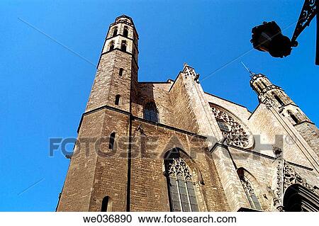 Santa Maria del Mar church. Barcelona. Catalunya. Spain View Large Photo Image Stock Image - Santa Maria del Mar church. Barcelona. Catalunya. Spain. Fotosearch